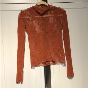 Free people sheer turtleneck